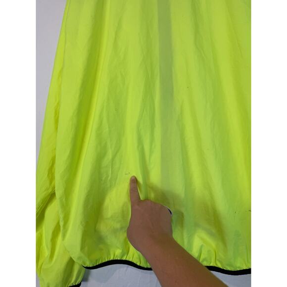 Louis Garneau Cycling Jacket M/L Neon Yellow Full Zip Lightweight - Picture 4 of 6